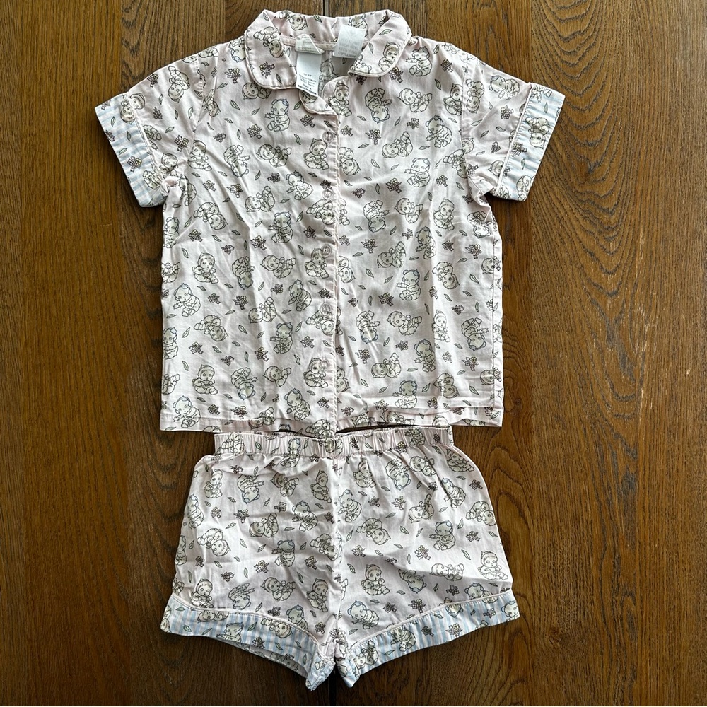 Bundle May Gibbs Floral Fauna Festive Print Dress Pink Pajamas Girl’s Size 4T - Picture 5 of 11